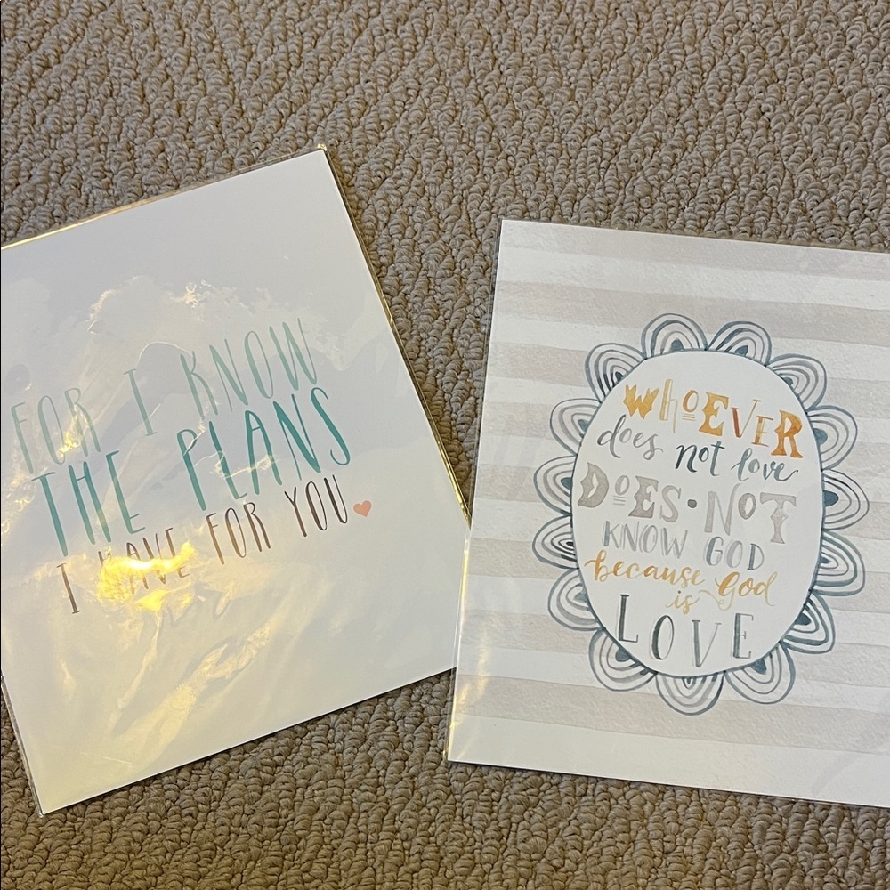 Inspirational Wall Art Prints - Teal, Gold & Gray